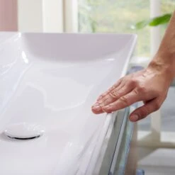 Hansgrohe Xelu Q Waschbecken Mit Ablage Links 80 X 48 Cm Ungeschliffen, Mit 1 Hahnloch -Hansgrohe Verkaufsgeschäft hansgrohe badkeramik xelu q waschbecken mit 12107889