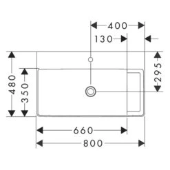Hansgrohe Xelu Q Waschbecken Mit Ablage Rechts 80 X 48 Cm Ungeschliffen, Mit 1 Hahnloch -Hansgrohe Verkaufsgeschäft hansgrohe badkeramik xelu q waschbecken mit 12108963