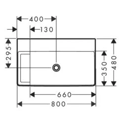 Hansgrohe Xelu Q Waschbecken Mit Ablage Links 80 X 48 Cm Ungeschliffen, Ohne Hahnloch -Hansgrohe Verkaufsgeschäft hansgrohe badkeramik xelu q waschbecken mit 12108981