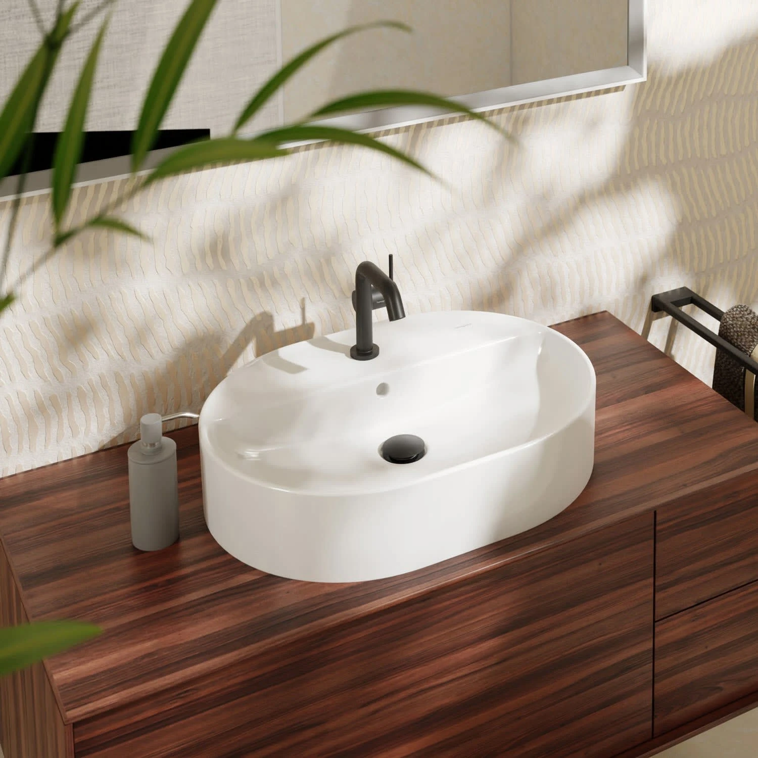 Hansgrohe Xuniva U Aufsatzwaschtisch 60 X 45 Cm, Mit 1 Hahnloch Und Überlauf, Mit SmartClean 6 Hansgrohe Xuniva U Aufsatzwaschtisch 60 X 45 Cm, Mit 1 Hahnloch Und Überlauf, Mit SmartClean – Bild 6