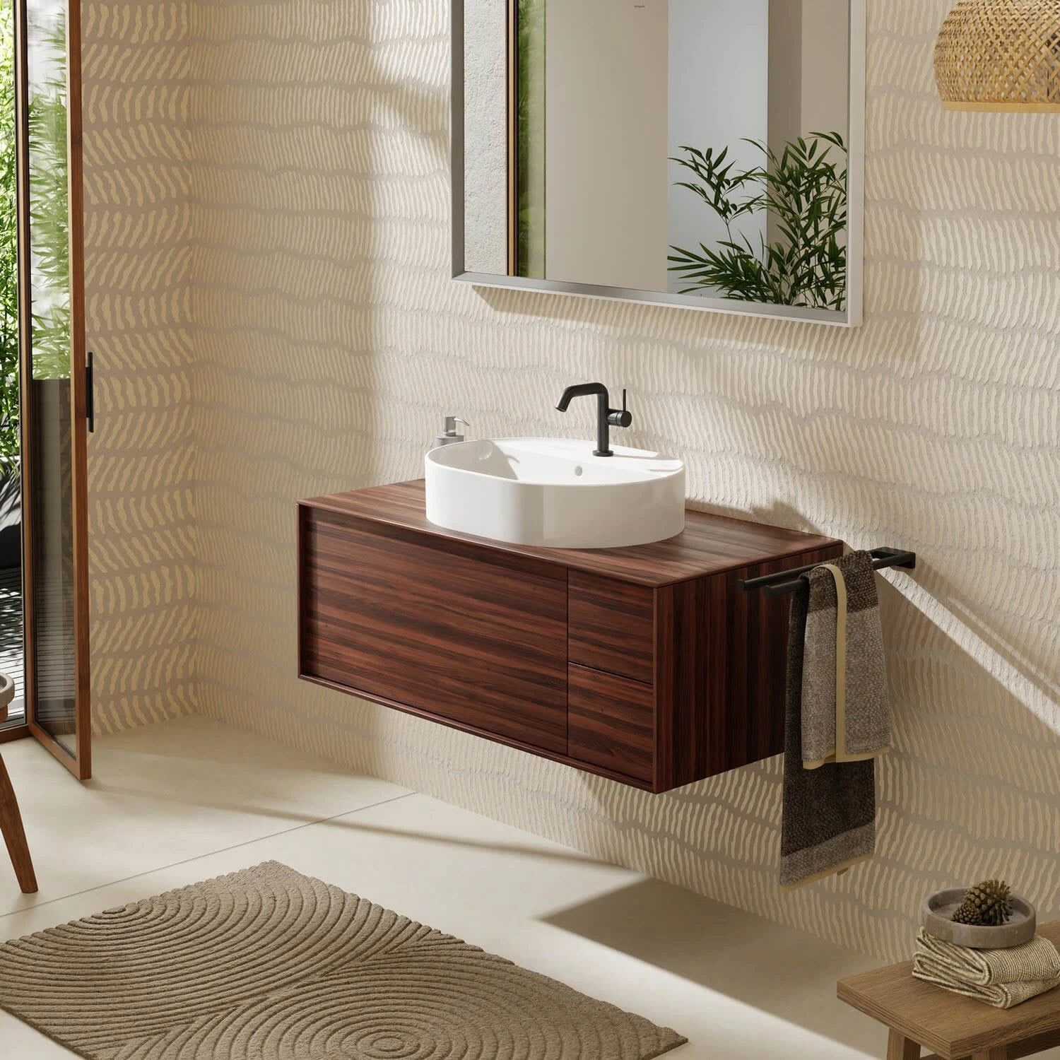 Hansgrohe Xuniva U Aufsatzwaschtisch 60 X 45 Cm, Mit 1 Hahnloch Und Überlauf, Mit SmartClean 7 Hansgrohe Xuniva U Aufsatzwaschtisch 60 X 45 Cm, Mit 1 Hahnloch Und Überlauf, Mit SmartClean – Bild 7