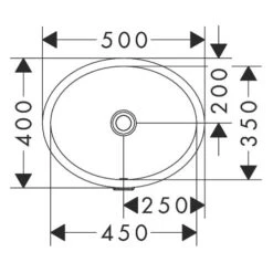 Hansgrohe Xuniva D Unterbauwaschtisch Oval 45 X 35 Cm, Mit Überlauf, Mit SmartClean -Hansgrohe Verkaufsgeschäft hansgrohe badkeramik xuniva aufsatzwaschtisch oval 50 12109173