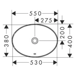 Hansgrohe Xuniva D Einbauwaschtisch Oval 55 X 40 Cm, Mit Überlauf -Hansgrohe Verkaufsgeschäft hansgrohe badkeramik xuniva aufsatzwaschtisch oval 55 12109113