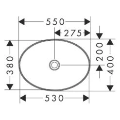 Hansgrohe Xuniva D Aufsatzwaschtisch Oval 55 X 40 Cm, Mit SmartClean -Hansgrohe Verkaufsgeschäft hansgrohe badkeramik xuniva aufsatzwaschtisch oval 55 12109215