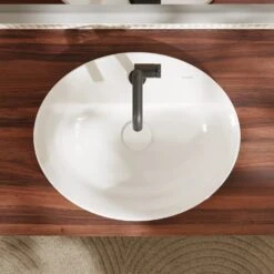 Hansgrohe Xuniva D Einbauwaschtisch Oval 55 X 45 Cm, Mit 1 Hahnloch Und Überlauf, Mit SmartClean -Hansgrohe Verkaufsgeschäft hansgrohe badkeramik xuniva aufsatzwaschtisch oval 55 12115410