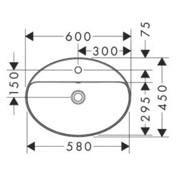 Hansgrohe Xuniva D Aufsatzwaschtisch Oval 60 X 45 Cm, Mit 1 Hahnloch Und Überlauf 8 Hansgrohe Xuniva D Aufsatzwaschtisch Oval 60 X 45 Cm, Mit 1 Hahnloch Und Überlauf -Hansgrohe Verkaufsgeschäft hansgrohe badkeramik xuniva aufsatzwaschtisch oval 60 12109161