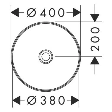 Hansgrohe Xuniva S Aufsatzwaschtisch Rund Ø 40 Cm, Mit SmartClean 4 Hansgrohe Xuniva S Aufsatzwaschtisch Rund Ø 40 Cm, Mit SmartClean – Bild 4