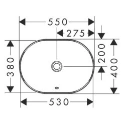 Hansgrohe Xuniva U Einbauwaschtisch 55 X 40 Cm, Mit Überlauf, Mit SmartClean -Hansgrohe Verkaufsgeschäft hansgrohe badkeramik xuniva einbauwaschtisch 55 40 12109194