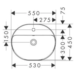 Hansgrohe Xuniva U Einbauwaschtisch 55 X 45 Cm, Mit 1 Hahnloch Und Überlauf, Mit SmartClean -Hansgrohe Verkaufsgeschäft hansgrohe badkeramik xuniva einbauwaschtisch 55 45 12109200