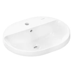 Hansgrohe Xuniva U Einbauwaschtisch 55 X 45 Cm, Mit 1 Hahnloch Und Überlauf