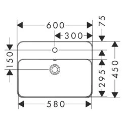 Hansgrohe Xuniva Q Aufsatzwaschtisch 60 X 45 Cm, Mit 1 Hahnloch Und Überlauf, Mit SmartClean -Hansgrohe Verkaufsgeschäft hansgrohe badkeramik xuniva q aufsatzwaschtisch 60 12109239