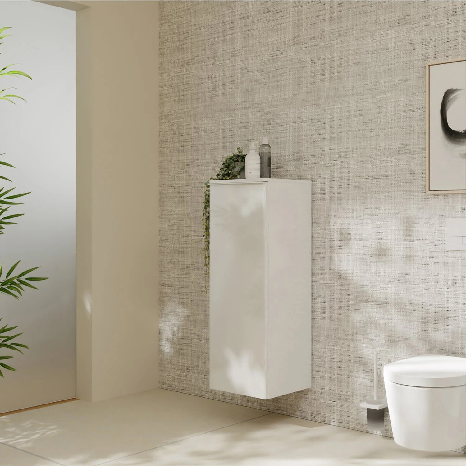 Hansgrohe Xelu Q Halbhochschrank 40 X 106,5 Cm, 1 Tür Mit Anschlag Links, Griff Mattweiß 3 Hansgrohe Xelu Q Halbhochschrank 40 X 106,5 Cm, 1 Tür Mit Anschlag Links, Griff Mattweiß – Bild 3