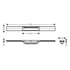 Hansgrohe RainDrain Flex Fertigset Duschrinne 70 Cm, Kürzbar -Hansgrohe Verkaufsgeschäft hansgrohe duschrinnen raindrain flex fertigset 70 5403677