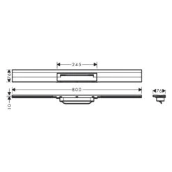 Hansgrohe RainDrain Flex Fertigset Duschrinne 70 Cm, Kürzbar Zur Wandmontage