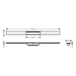 Hansgrohe RainDrain Flex Fertigset Duschrinne 90 Cm, Kürzbar -Hansgrohe Verkaufsgeschäft hansgrohe duschrinnen raindrain flex fertigset 90 5403716