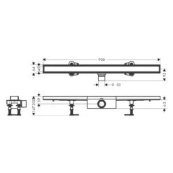 Hansgrohe RainDrain Compact Komplettset Duschrinne 90 Cm Befliesbar Für Standardinstallation -Hansgrohe Verkaufsgeschäft hansgrohe raindrain duschrinnen compact komplettset 90 11042902