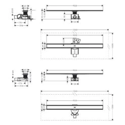 Hansgrohe RainDrain Allround Komplettset Duschrinne 90 Cm Für Standard-/flache Installation -Hansgrohe Verkaufsgeschäft hansgrohe raindrain duschrinnen und punktablaeufe allround 11042923