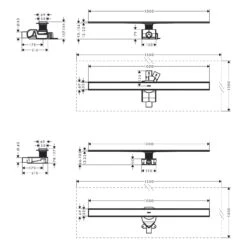 Hansgrohe RainDrain Allround Komplettset Duschrinne 100 Cm Für Standard-/flache Installation -Hansgrohe Verkaufsgeschäft hansgrohe raindrain duschrinnen und punktablaeufe allround 11042926