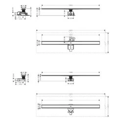 Hansgrohe RainDrain Allround Komplettset Duschrinne 120 Cm Für Standard-/flache Installation -Hansgrohe Verkaufsgeschäft hansgrohe raindrain duschrinnen und punktablaeufe allround 11042929