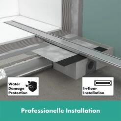 Hansgrohe RainDrain Original Fertigset Duschrinne 120 Cm -Hansgrohe Verkaufsgeschäft hansgrohe raindrain duschrinnen und punktablaeufe original 11042815