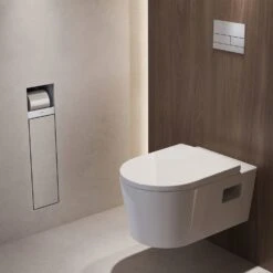 Hansgrohe XtraStoris Rock Einbau-Toilettenbürstenhalter Mit Papierhalter Und Befliesbarer Tür -Hansgrohe Verkaufsgeschäft hansgrohe xtrastoris wandnischen einbauboxen rock toilettenbuerstenhalter 11042185