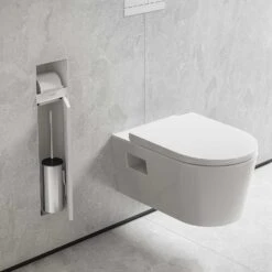 Hansgrohe XtraStoris Rock Einbau-Toilettenbürstenhalter Mit Papierhalter Und Befliesbarer Tür -Hansgrohe Verkaufsgeschäft hansgrohe xtrastoris wandnischen einbauboxen rock toilettenbuerstenhalter 11042218