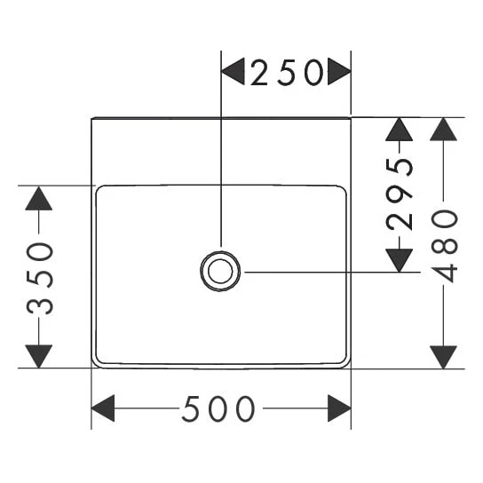 Hansgrohe Xelu Q Handwaschbecken 50 X 48 Cm Ungeschliffen, Ohne Hahnloch 3 Hansgrohe Xelu Q Handwaschbecken 50 X 48 Cm Ungeschliffen, Ohne Hahnloch – Bild 3